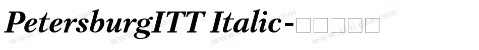 PetersburgITT Italic字体转换